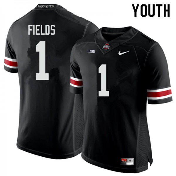Ohio State Buckeyes #1 Justin Fields Youth High School Jersey Black - Click Image to Close
